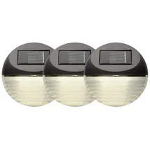 Star Trading Outdoor Solar-Wandleuchten ,Fency', 3er-Set, Dämmerungssensor, braun, | Gr.: onesize