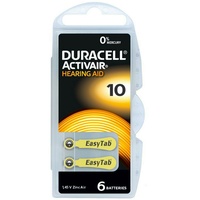 Duracell 10 Hörgerätebatterien Batterien Knopfzellen 1,45V Activair 6er Blister