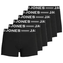 JACK & JONES Retro Boxershorts unifarben schwarz L 6er Pack