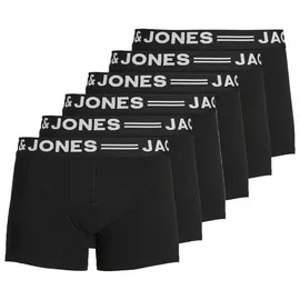 JACK & JONES Retro Boxershorts unifarben schwarz L 6er Pack