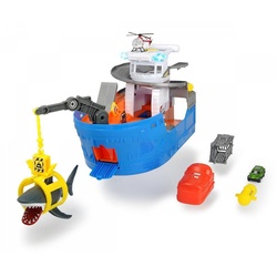 Dickie Toys Spielzeug-Boot Shark Attack, Schwimmfähiges Spielzeugboot mit Freilauf Licht und Sound blau