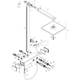 Hansgrohe Raindance E Showerpipe 300 1jet EcoSmart mit ShowerTablet 350 chrom 27362000