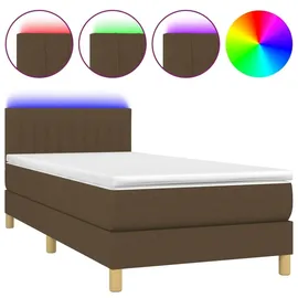 vidaXL Boxspringbett 100 x 200 cm Dunkelbraun