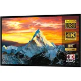 Maclean Brackets Maclean MC-921 Rahmenleinwand 16:9 XXL Projektionsfläche Heimkino Projektorleinwand Rahmen Leinwand (100" 221 x 124 cm)