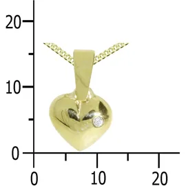 Ostsee-Schmuck Kette mit Anhänger Herz Gold 333