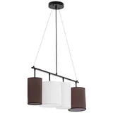 Uniprodo 4-flg. 40 W 40 cm Stoffschirme Schwarz/Braun/Weiß