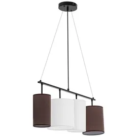 Uniprodo 4-flg. 40 W 40 cm Stoffschirme Schwarz/Braun/Weiß