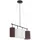 Uniprodo 4-flg. 40 W 40 cm Stoffschirme Schwarz/Braun/Weiß