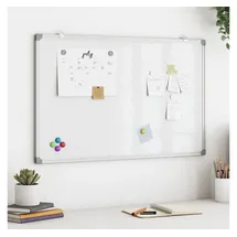 vidaXL Whiteboard 100 x 60 cm Grau/Weiß