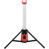 Yato Turm Baustrahler Arbeitsstrahler Werkstattlampe 360° LED Standleuchte IP54 mit Steckdose 3800 Lumen,