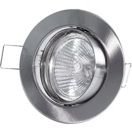 ETC Shop 8er Set Einbau Leuchten Strahler Spots alu Ess Zimmer Beleuchtung drehbar silber