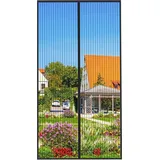 Fliegengitter Tür Magnet 100 x 220 cm Schwarz