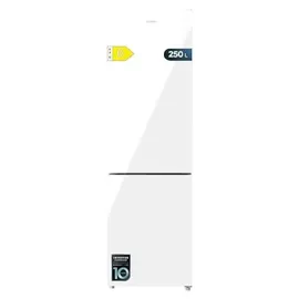 Cecotec Bolero CoolMarket Combi 250 White Glass D Kühl-Gefrierkombination (250 l, 1800 mm hoch, Weiß)