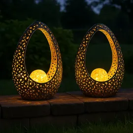 GLOBO LED Solarleuchte 21,5 x 27,5 cm warmweiß