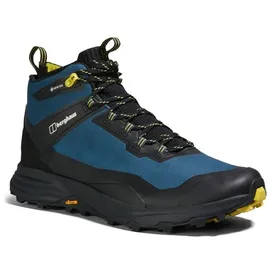 Berghaus VC22 Multisport Gore-Tex Wanderstiefel, wasserdicht, mittelhoch | Strapazierfähig | Wasserdicht | Atmungsaktiv | Gore-Tex | Vibram Schuhe, Tiefschwarz/Hale Navy/Corn Husk, 10