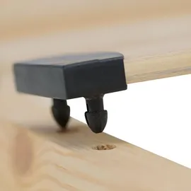 Homestyle4u Komfortbett 120x200 mit Lattenrost Bett Senioren Seniorenbett Massiv extra hoch 3119 - Naturbelassen