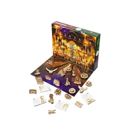 UGEARS Harry Potter Adventskalender 2023 Kinder Bauen Fidget Toy 3D Holzpuzzle Modellbausatz Für 24 Tage - Weihnachtskalender Countdown mit Holz Spielzeug Figuren Modellbau Christbaumschmuck