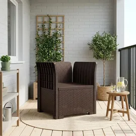 vidaXL 1-Sitzer Sessel Rattan-Look PP Braun