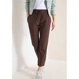 Cecil Mid Waist Slim Leg Hose Braun 52