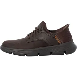 SKECHERS Garza - GERVIN Herren Sneakers Slip-ins 205046 Choc dunkel braun, Schuhgröße:43 EU