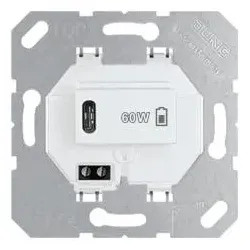JUNG USB-Ladegerät PD 1xTyp C, USB PD60 C WW, 3000mA, alpinweiß