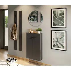Tchibo - Spiegel »Ameca« - 75x74x6,5cm - grau - Glas / Holz