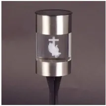 Buri LED-Solar-Grablicht Grablaterne Glaslicht Grabschmuck Solarlampe Grabdekoration