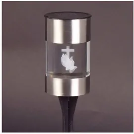 Buri LED-Solar-Grablicht Grablaterne Glaslicht Grabschmuck Solarlampe Grabdekoration