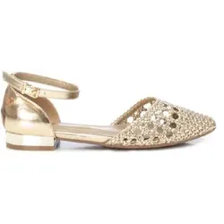 Xti für Damen. 14236601-ORO XTI DAMENSCHUHE 142366 gold (40), 1 bis 3 cm, Schnalle, Lässig, Klassisch