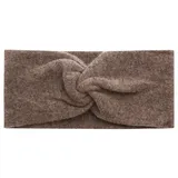 Zwillingsherz Strickmütze Zwillingsherz Kaschmir Stirnband Knoten braun