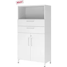 hjh OFFICE PRO FlexWall Kombischrank 4OH 80 x 40 x 180 weiß