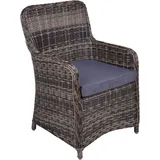 Garden Pleasure Gartenstühle mit Armlehnen BORDEAUX braun, Metall, 2 St.