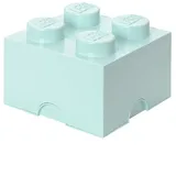 LEGO Aufbewahrungsstein, 4 Noppen, Stapelbare Aufbewahrungsbox, 5,7 l, mintgrün