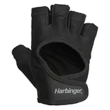 HARBINGER Power Fitness Handschuh, Gewichtheber Handschuhe, Waschmaschinengeeignet, Schwarz, L