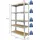 ECD Germany 2er Set Werkstattregal 180x90x40 cm verzinkt - belastbar bis 750kg - 5 Mdf-platten - Lagerregal Steckregal Kellerregal Garagenregal Metallregal Regal Werkbank