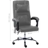 vidaXL Massage-Bürostuhl Kunstleder Anthrazit