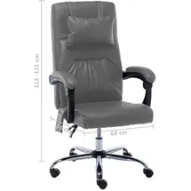 vidaXL Massage-Bürostuhl Kunstleder Anthrazit