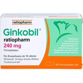 Ratiopharm Ginkobil ratiopharm 240 mg Filmtabletten 60 St.