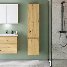 Burgbad Lin20 Hochschrank wandhängend mit 2 Türen, rechts, 400x345x1760mm, HSPC040RF5353, Farbe: Eiche Dekor Urban