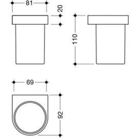 Hewi System 800 Zahnputzbecher, 8000411045