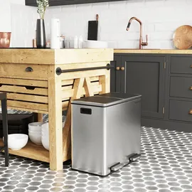 Songmics Mülltrennsystem 48 l Silber