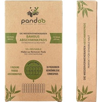Pandoo, Wattestäbchen + Wattepads, Abschminkpad Bambus 10er