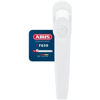 ABUS Fenstergriff FG50 - Fensterschloss mit verriegelbarem Druckknopf - ABUS-Sicherheitslevel 1 - 78773 - Weiß