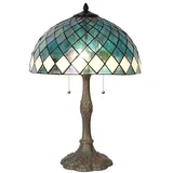 5LL-6347 Tiffany-Lampe-Leuchte-Tischlampe-Schreibtischlampe Clayre & Eef / Lumil