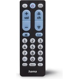 Hama Universal-Fernbedienung TV, Infrarot, für 2 Geräte, große Tasten,