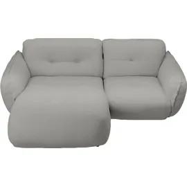 BeType Ecksofa "Be Fluffy", silber (silber grau), B:269cm H:87cm T:184cm, 100% Polyester, Sofas, Ecksofa, Softes Sitzgefühl, moderne Kedernaht, hochwertiger Bezug