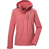 KILLTEC Damen Funktionsjacke wasserdicht/Outdoorjacke mit abzippbarer Kapuze KOS 28 WMN JCKT, hell sienna rot 46 in