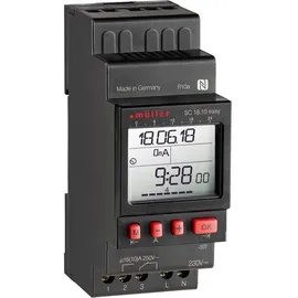 Müller SC 18.10 easy 24V ACDC Hutschienen-Zeitschaltuhr digital 24 V/DC, 24 V/AC 4000W