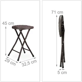 Relaxdays Klapphocker 2er Set Bastian braun