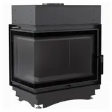 Kratki Kamineinsätze Wasserführender Kamineinsatz KRATKI MAJA DECO links 8 kW Ø 180, 8 kW schwarz